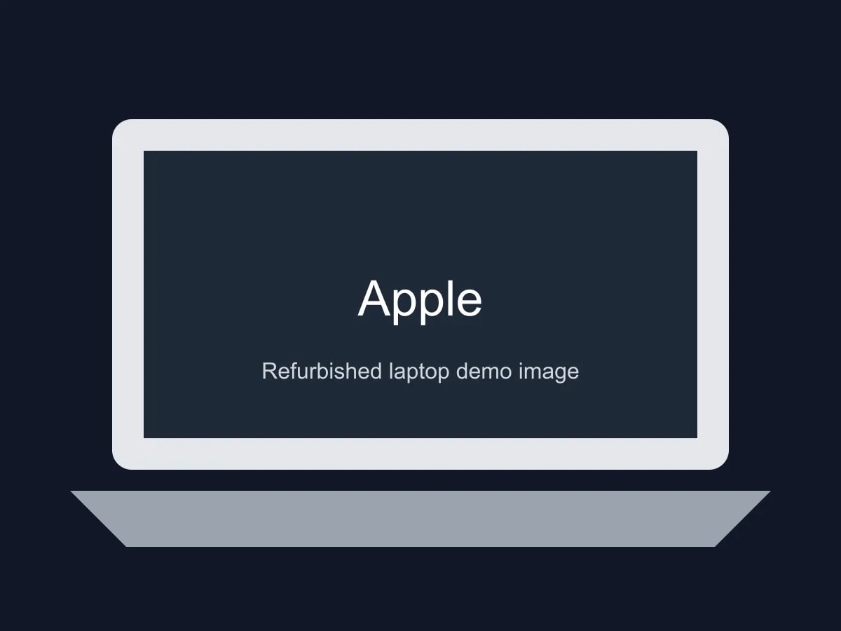 Open Apple laptop on a plain background