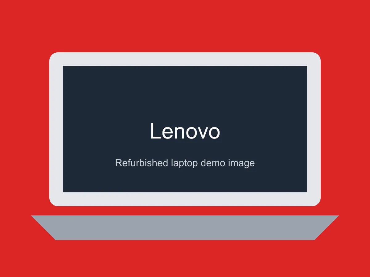 Open Lenovo laptop on a plain background